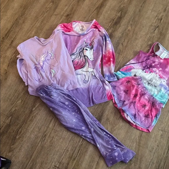 Wonder Nation Kids Unicorn and Mermaid Matching Sets - Purple and Pink - Picture 9 of 11